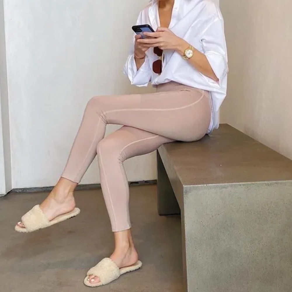 Morgan Stewart Beige Leggings